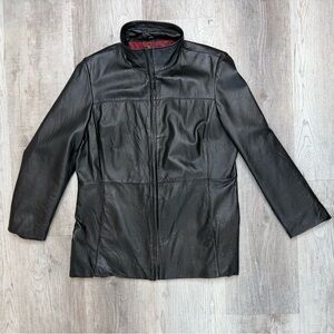 Worthington Women’s Petite Black Leather Jacket Size XLP